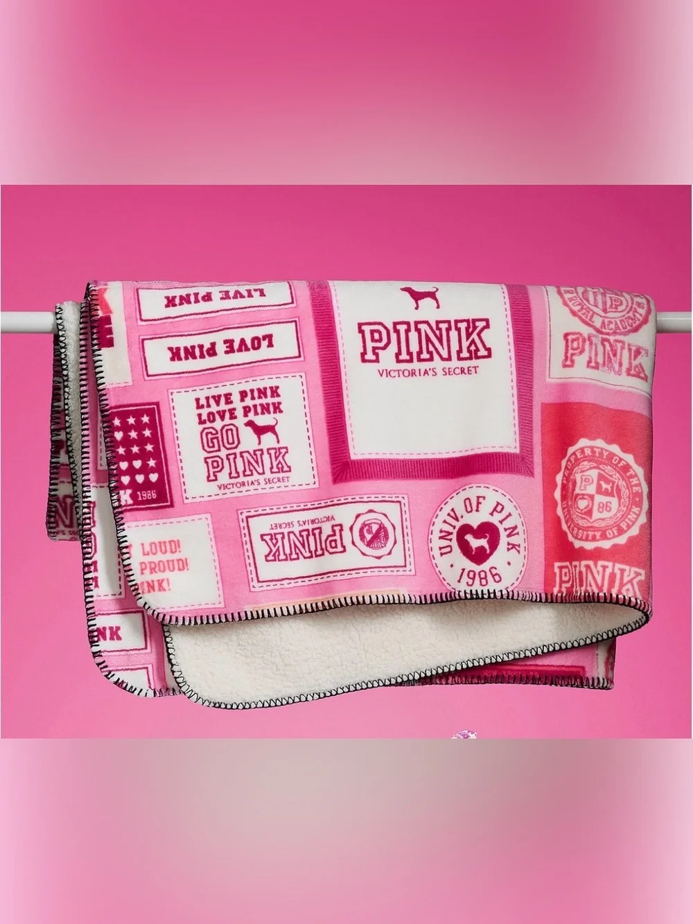 VICTORIA SECRET PINK SHERPA BLANKET